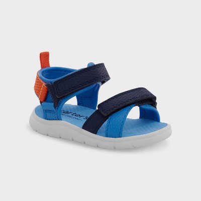 Image of Carter's Just One You® Toddler Boys' First Walker Sporty Sandals - Blue 3