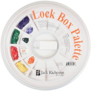 Jack Richeson Lock Box Palette System with Cover and 40 Paper Liners, White - 1 of 1
