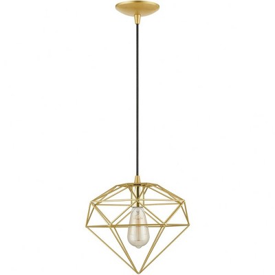 Knox Soft Gold and Polished Brass 1-Light Geometric Pendant