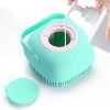 BABYYER Pet Grooming Bath Massage Brush with Soap and Shampoo Dispenser Soft Silicone Bristle for Long Short Haired Dogs Cats Shower - 2 of 4