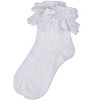 Memoi Women's Whimsy Lace Anklet Socks - 3 of 4