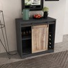 TIRAMISUBEST 31 Inch Farmhouse Barn Door Bar Cabinet For Living Room, Dining Room - 2 of 4