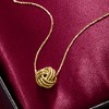 Ross-Simons Italian 14kt Yellow Gold Textured Love Knot Necklace - 3 of 4