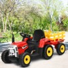 Infans 12V Kids Ride On Tractor w/ Trailer, Battery Powered Electric Toy Car, 3-Gear-Shift Ground Loader Ride On w/ 2.4G Remote Control, LED Lights - 3 of 4