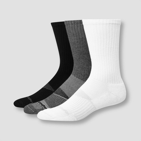 Hanes Premium Men's X-temp Breathable Crew Socks 6pk - Black : Target