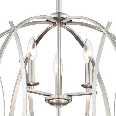 Brushed Nickel Spherical 6-Light Orb Chandelier
