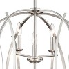 Possini Euro Design Spherical Brushed Nickel Large Chandelier 24" Wide Modern 6-Light Fixture for Dining Room House Foyer Kitchen Island Entryway Home - 3 of 4