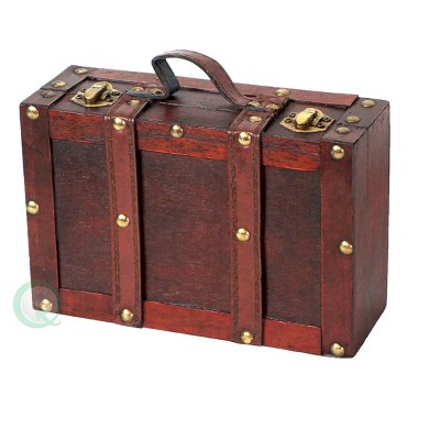 Vintiquewise Old-fashioned Small Suitcase with Straps