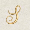 Avanti  Ivory with Gold Script Monogram Fingertip Towel Letter   S - 2 of 3