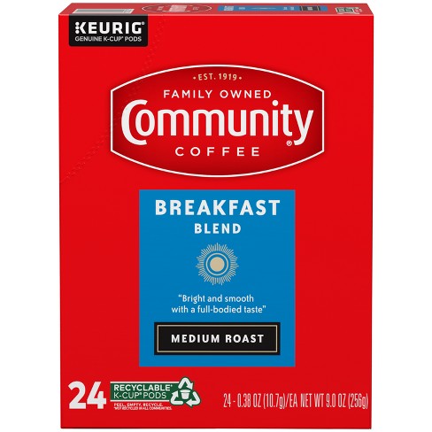 Community Coffee Breakfast Blend Medium Roast Coffee - Single Serve Pods -  24ct : Target