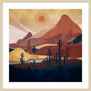 Amanti Art Blue Western Day by Emel Tunaboylu Wood Framed Wall Art Print - 1 of 4