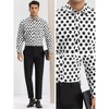 Lars Amadeus Men's Point Collar Long Sleeves Polka Dots Formal Shirts - 4 of 4