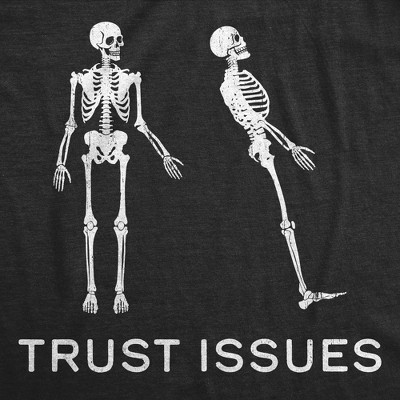 Мужские футболки Crazy Dog T-Shirts, Inc. Mens Funny T Shirts Trust Issues Sarcastic Skeleton Graphic Tee for Men - Crazy Dog Men's T Shirt For Halloween Season Black M — фото 2