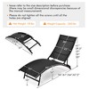 Costway 2 PCS Patio Folding Chaise Lounge Chair Recliner Adjustable Stackable Deck Black - 4 of 4