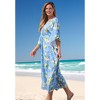 Swim 365 Women's Plus Size Ruched Caftan Cover Up - 4 of 4