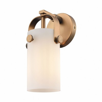 Pilaster II Cylinder - 1 Light Wall Sconce In Contemporary Style-10.5 Inches Tall and 4.5 Inches Wide
