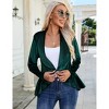 Womens Velvet Blazer Long Sleeve Suit Jackets Open Front Work Office Cardigan Coat - 4 of 4
