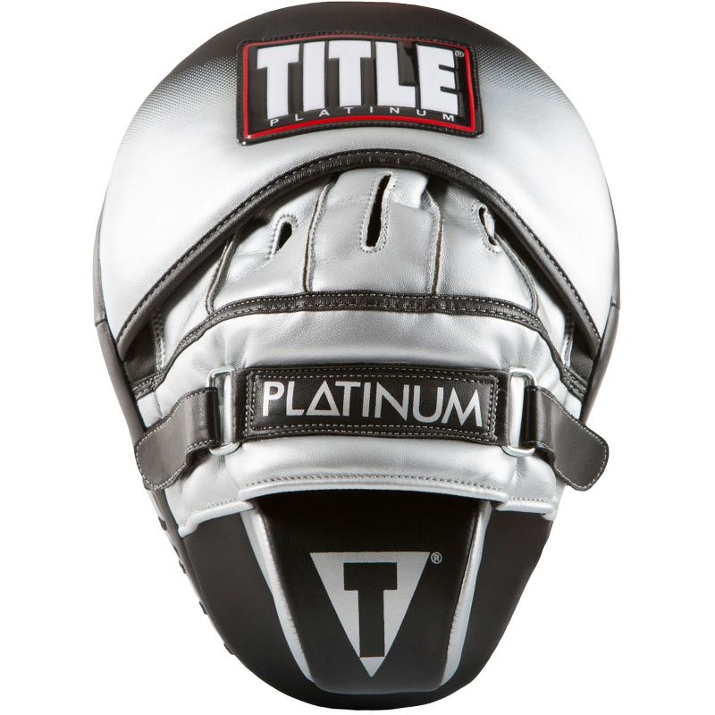 Title Boxing Platinum Proclaim Power Contoured Leather Punch Mitts -Black/Silver, 2 of 3
