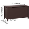 VYNXARIA Kids Wooden Toy Box Storage with Safety Hinged Lid for Ages 2+ (Coffee) - 4 of 4