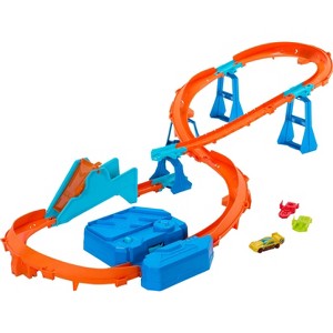 Hot Wheels Track Creator Boosted Jump Speedway Set with 1:64 Scale Toy Car and Motorized Booster - 1 of 4