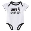 MLB Chicago White Sox Infant Girls' 3pk White Bodysuit - 2 of 4