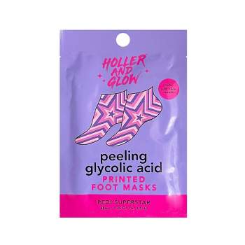 Holler and Glow Pedi Superstar Peeling Glycolic Acid Foot Mask - 1.35 fl oz
