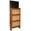 VYNXARIA Rattan Shoe Cabinet for Entryway,Freestanding Shoe Rack with 3 Flip Drawers & Black Pegboard,Hidden Narrow Shoe Cabinet for Entrance Hallway - 3 of 4
