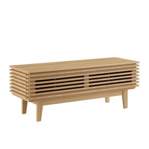 Render TV Stand for TVs up to 53" Brown - Modway: L-Shaped, Oak Finish, Metal Hardware, Cable Management - 1 of 4