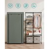 Portable Closet, Clothes Storage Organizer with 6 Shelves, 1 Clothes Hanging Rail, Non-Woven Fabric Closet 34.6 x 17.7 x 66.1 Inches - 2 of 4