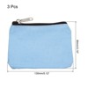 Unique Bargains Canvas Portable Change Coin Purse Pouch with Zipper 3 Pcs - 2 of 4