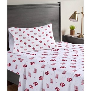 NCAA Oklahoma Sooners Small X Twin Sheet Set - 1 of 3