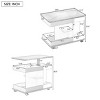 29.5'' Adjustable End Table with Lift Top and Wheels,Rotating Sofa Side Table with Storage for Small Spaces-Cuddlewood - 4 of 4