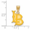 Black Bow Jewelry 14k Yellow Gold Plated Sterling Silver California Polytechnic State Mustangs NCAA Medium Pendant - 2 of 3