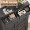 Shoe Cabinet with 3 Flip Drawers & 2 Drawers, Narrow Slim Organizer Rack - 3 of 4