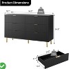6 Drawer Dresser for Bedroom Large Chest of Drawers Modern Wood Storage Dresser Organizer - 2 of 4