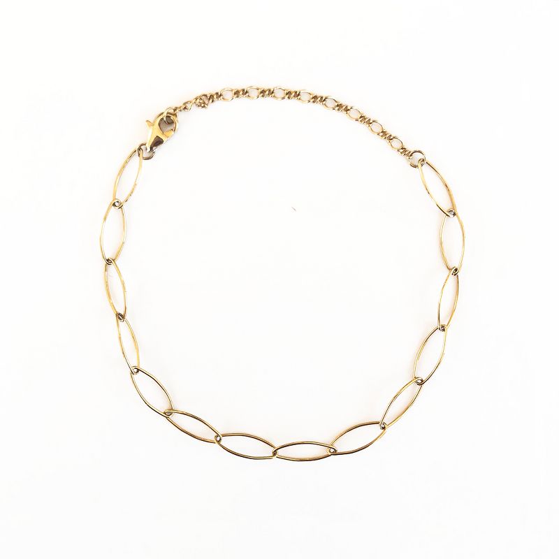 sanctuaire Thin Oval Chain Link Bracelet Gold, 1 of 3