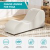 Mjkone Velvet Yoga Chaise Lounges, Modern Curved Yoga Chairs for Adults, Small Chaise Lounges Chair for Stretching, Relaxation, Exercise - 3 of 4