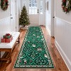 TackView Christmas Runner Rug, Santa Reindeer Holiday Accent Rug Non Slip Washable Xmas Carpet, for Kitchen Bedroom Nursery - 3 of 4