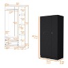 NicBex Armoire Wardrobe Closet Storage Cabinet with Doors & Shelves for Bedroom - 3 of 4