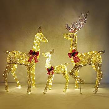 Syncfun Reindeer Christmas Decoration, LED Lighted Christmas Outdoor Decorations Xmas Deer Yard Lights Decor for Yard Garden Lawn, Xmas Decor