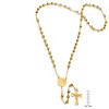 Steeltime 24" 18k gold plated stainless steel padre nuestro prayer rosary necklace - 3 of 4