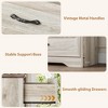 ODK Dresser,Chest of Drawers with Wide Metal Handle,Farmhouse Modern Wooden Tall Dresser,Natural Texture,Storage Organizer for Bedroom - 4 of 4