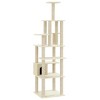vidaXL Cat Tree Cream Engineered wood, plush, sisal Large Cat Tree - 2 of 4