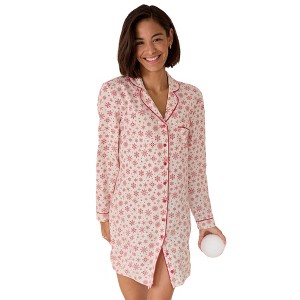 Women's Snowflake Sleep Shirt - LASCANA - 1 of 4