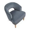 Velvet Upholstery Barrel-Back Luxury Accent Chair with Plush Seat, Foam Padding and Attached Cushions - 3 of 4