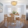 ALOADECOR 3-Light Coastal Natural Capiz Shell Tiered Flush Mount Ceiling Light With Square Antique Gold Frame - 3 of 4