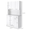 NicBex 71" Modern Buffet Cabinet with Storage Freestanding Kitchen Sideboard Hutch Cabinet with Adjustable Shelves for Dining Room - 2 of 4