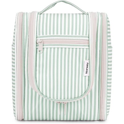 Narwey Small Striped Hanging Travel Toiletry Bag for Women
