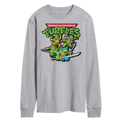 Men's - Teenage Mutant Ninja Turtles - Gaming Group And Logo Long Sleeve Graphic T-Shirt - image 1 of 4