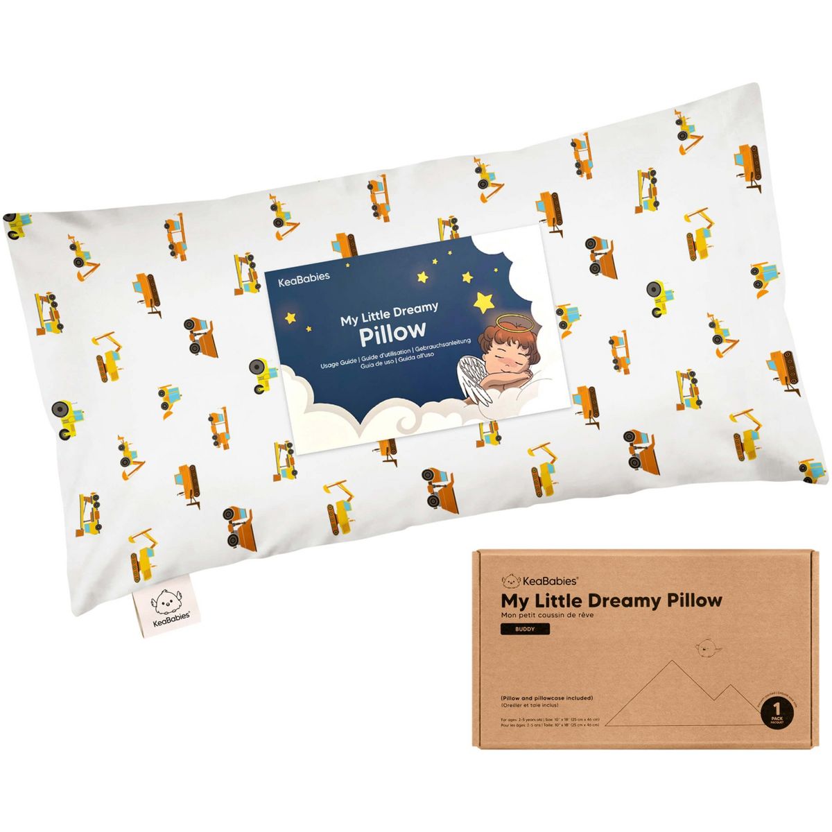 KeaBabies Buddy Toddler Pillow with Pillowcase, 10x18 Buddy Pillow for Toddler, Soft Kids Pillow for Sleeping, Travel, Age 2-5 - thumbnail 10